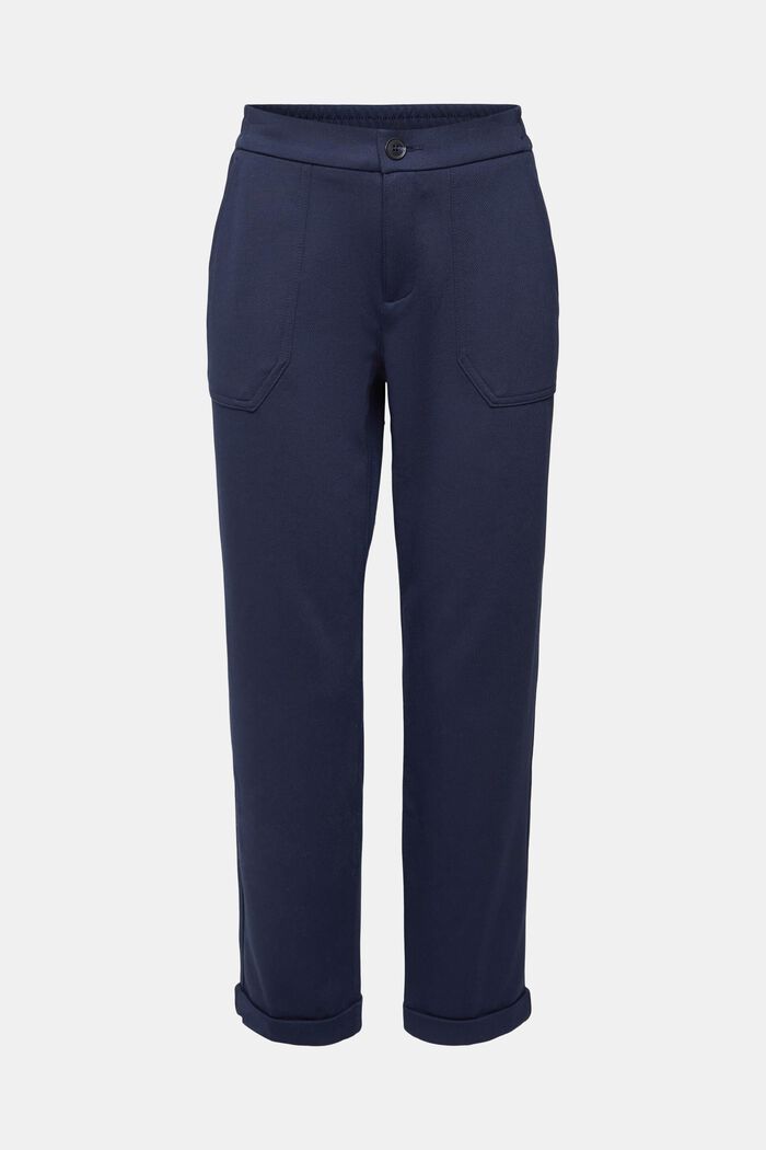 Mid-rise jogger style trousers, NAVY, detail image number 2