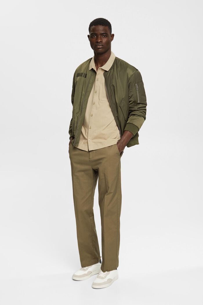 Relaxed fit chinos, KHAKI GREEN, detail image number 1