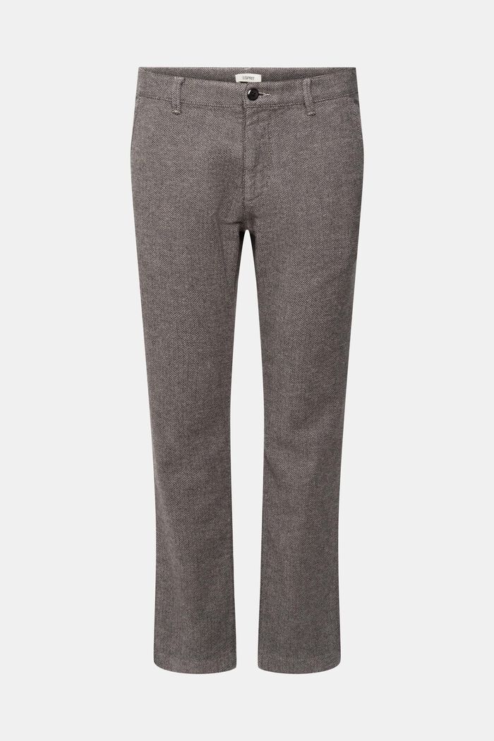 Slim fit herringbone trousers, GREY, detail image number 6