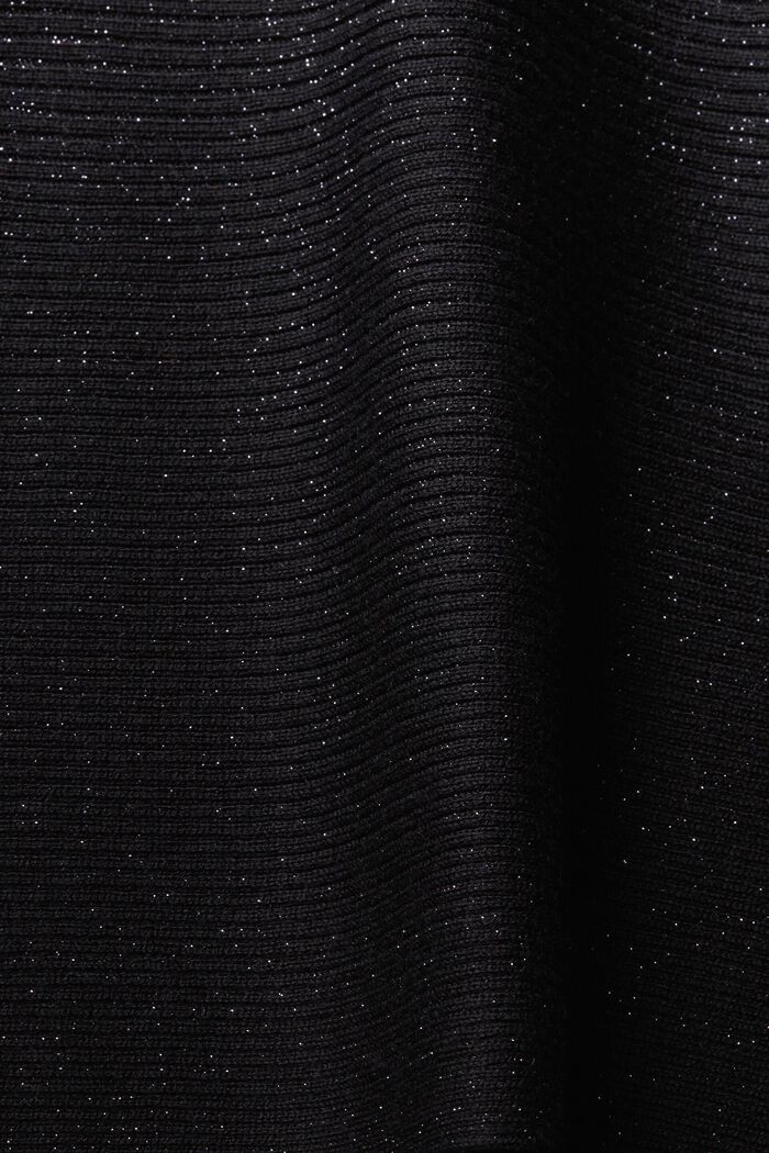 Glitter effect hoodie, BLACK, detail image number 5