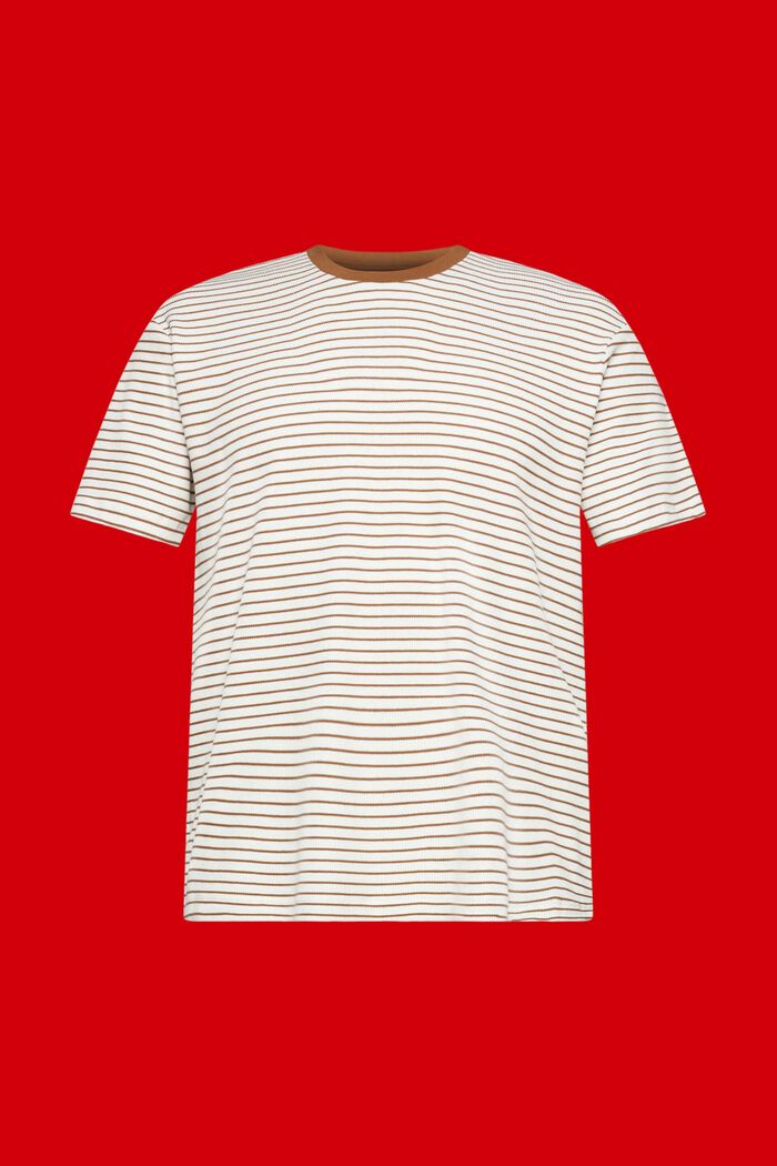 Ribbed and striped T-shirt, PALE KHAKI, detail image number 6