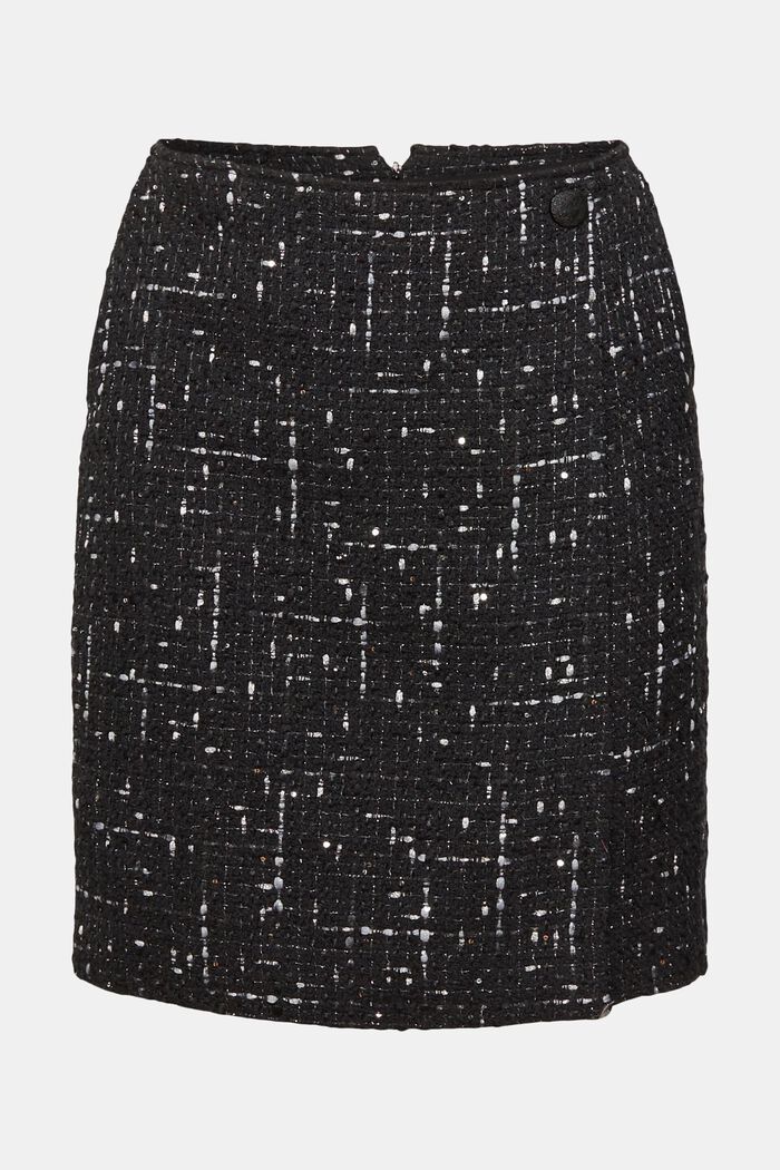 Bouclé mini skirt, BLACK, detail image number 6