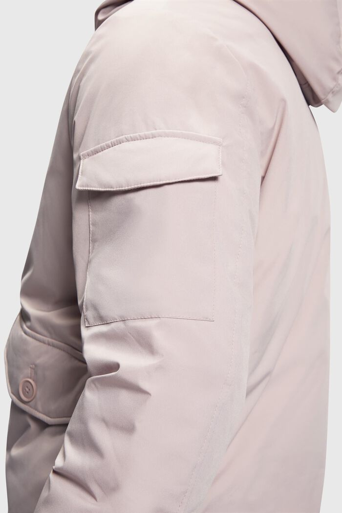 Down jacket with flap pockets, LIGHT TAUPE, detail image number 3