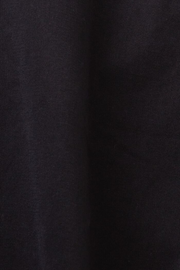 Cotton-Twill Straight Chinos, BLACK, detail image number 6