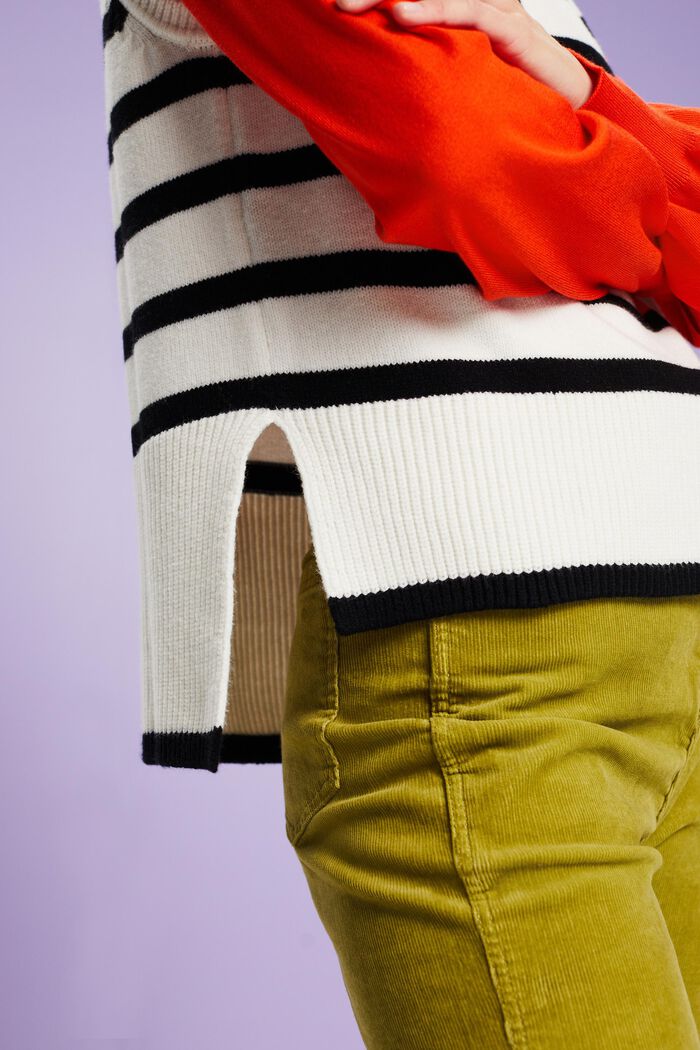 Striped Mockneck Sweater Vest, ICE 3, detail image number 2