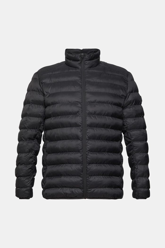Quilted jacket with high neck, BLACK, detail image number 5