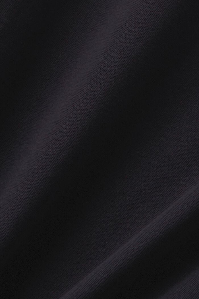 V-neck sleeve-less cotton T-shirt, BLACK, detail image number 5