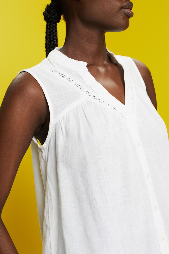 Sleeveless blouse, WHITE, detail image number 2