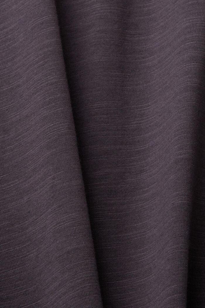 Boxy long sleeve, 100% cotton, ANTHRACITE, detail image number 5