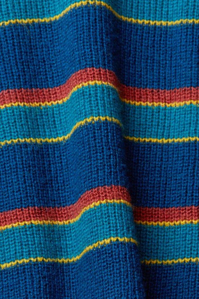 Knitted mixed pattern jumper, PETROL BLUE, detail image number 5