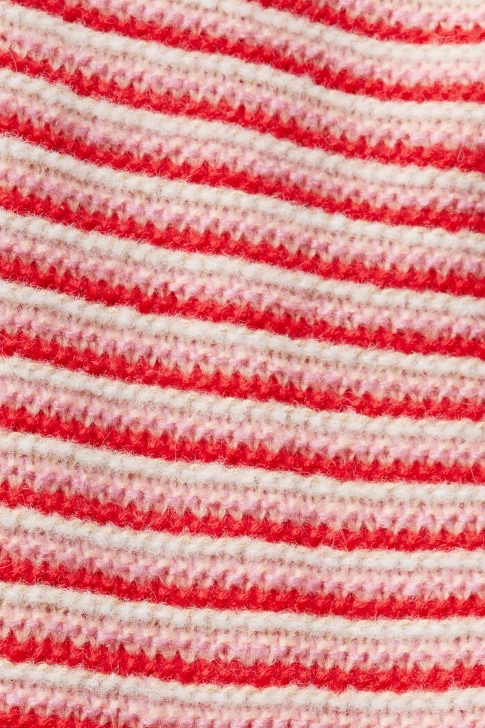 Chunky knit striped jumper, RED, detail image number 6