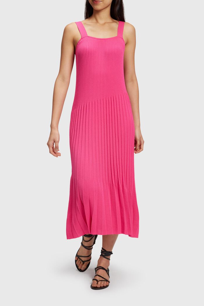 Pleated strap dress, PINK FUCHSIA, detail image number 5