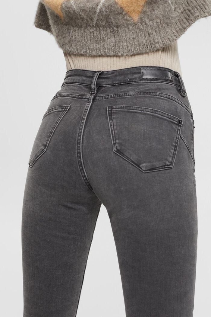 High-rise shaping jeans, GREY DARK WASHED, detail image number 2