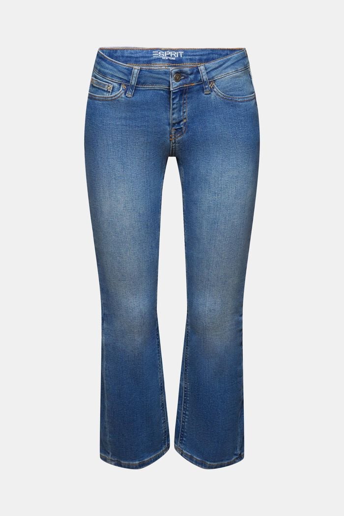 Low-Rise Cropped Flared Jeans, BLUE MEDIUM WASHED, detail image number 6