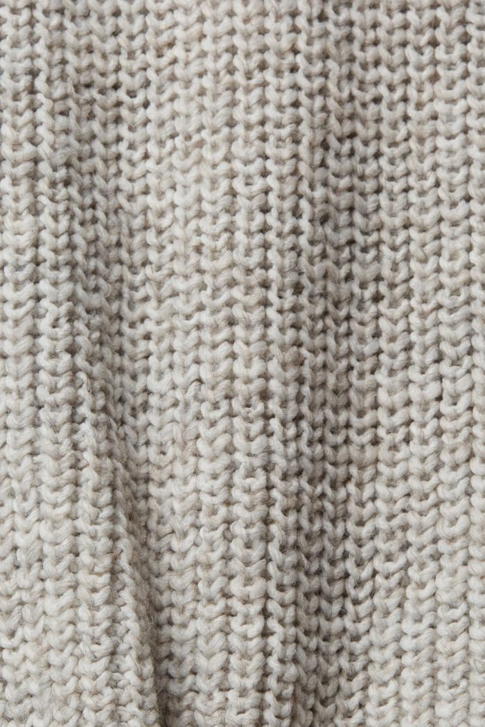 Knitted jumper with stand-up collar, LIGHT TAUPE, detail image number 5
