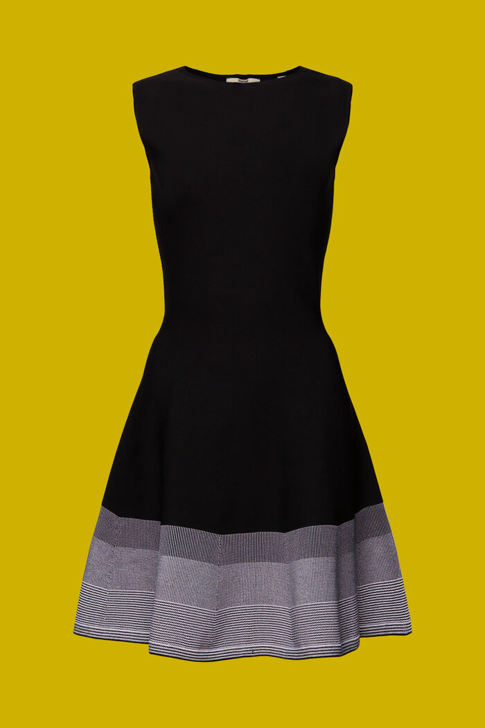 Knitted mini dress, BLACK, detail image number 7
