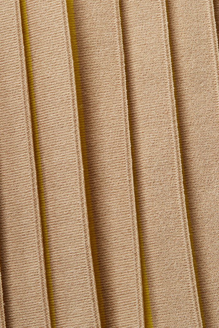 Pleated Knit Mini Skirt, SAND, detail image number 6