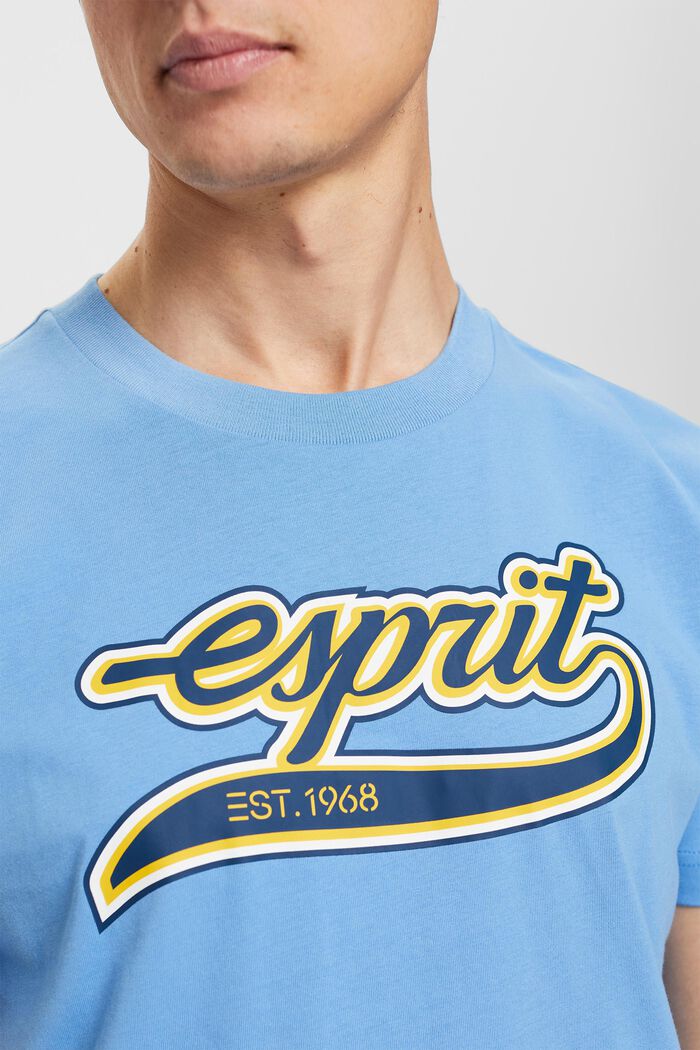 Retro Logo Cotton T-Shirt, LIGHT BLUE LAVENDER, detail image number 2