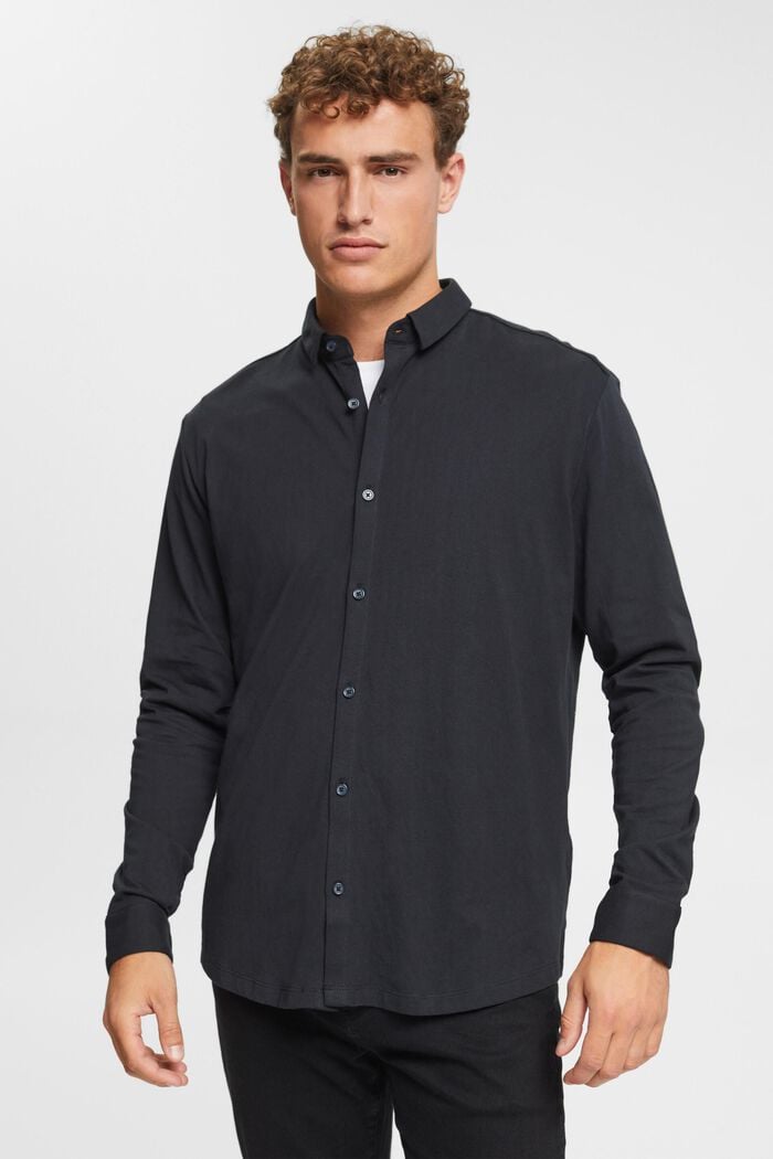 Jersey long sleeve, 100% cotton, BLACK, detail image number 0