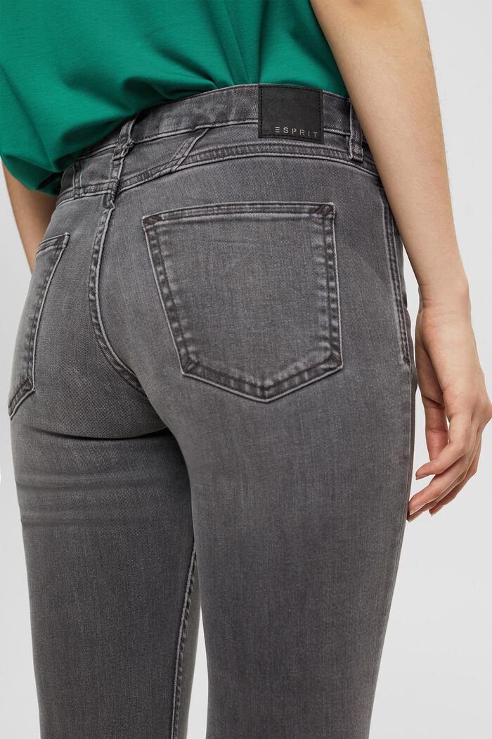 Mid-rise bootcut stretch jeans, GREY MEDIUM WASHED, detail image number 4