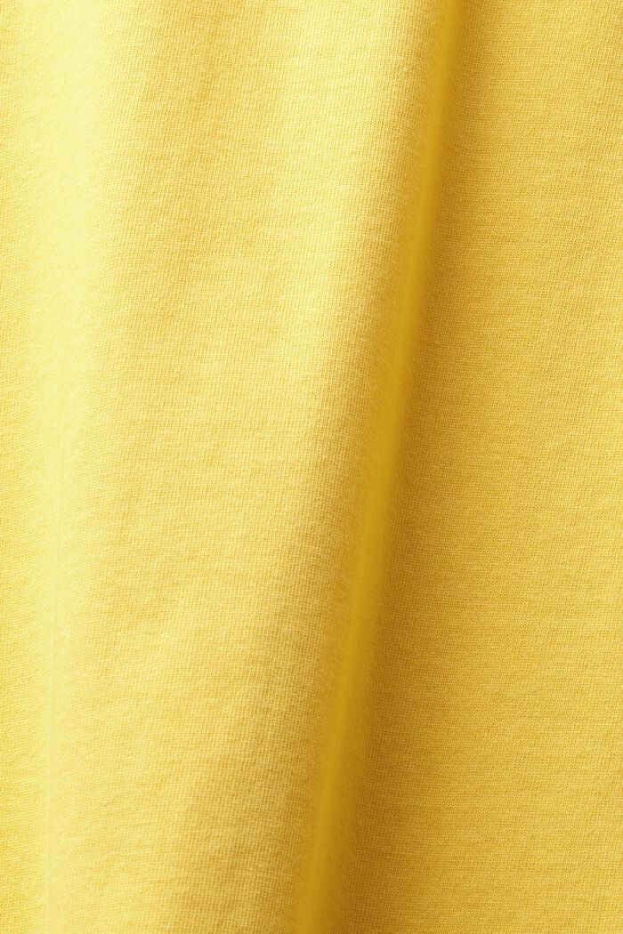 Logo Crewneck Cotton T-Shirt, SUNFLOWER YELLOW, detail image number 5