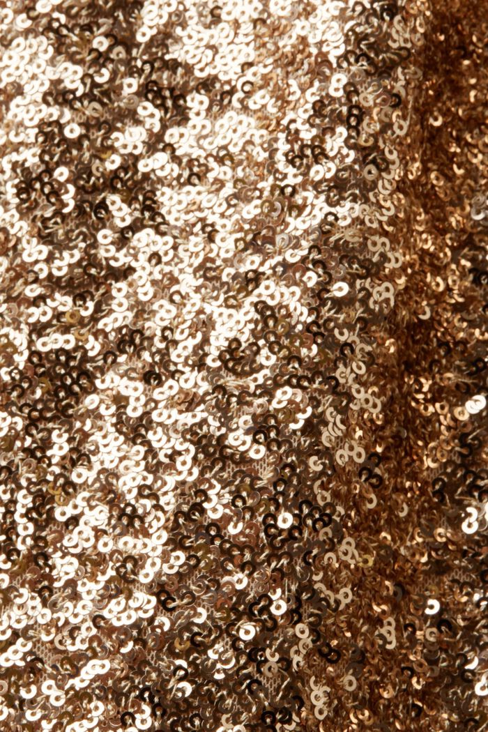 Sequined Halterneck Maxi Dress, GOLD, detail image number 6