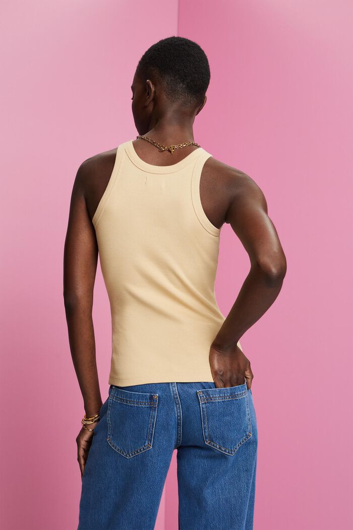 Ribbed tank top, SAND, detail image number 3