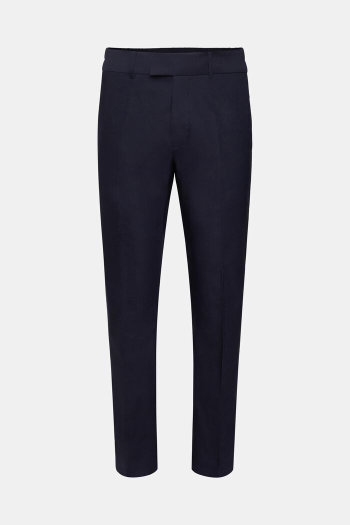 Slim fit trousers with elasticated waistband, NAVY, detail image number 7
