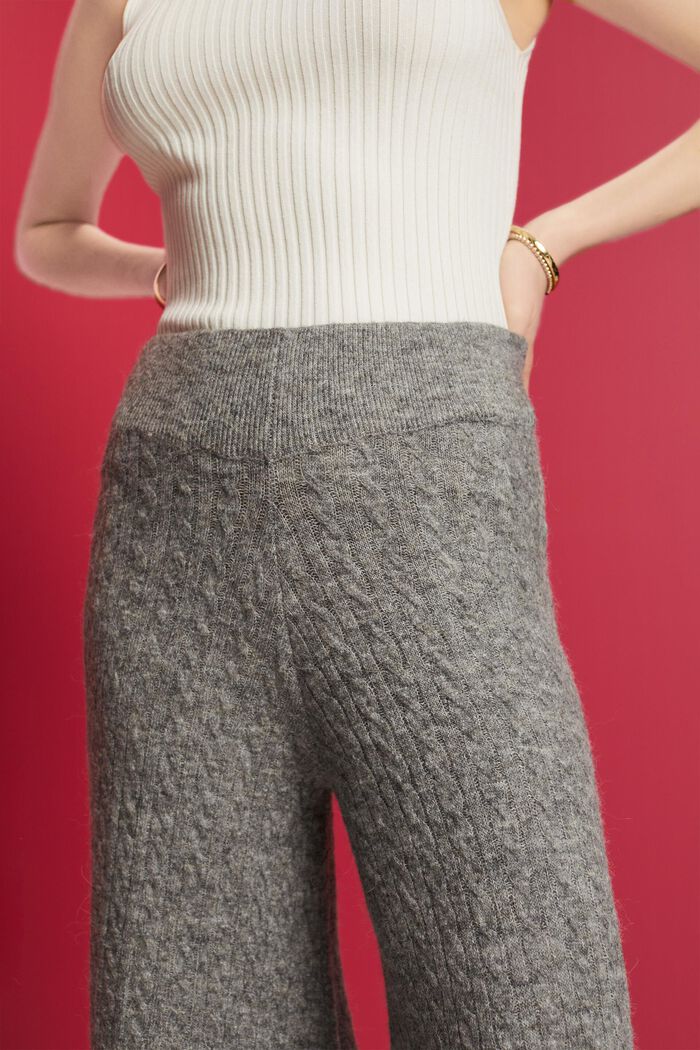 Cable knit trousers, MEDIUM GREY 5, detail image number 2