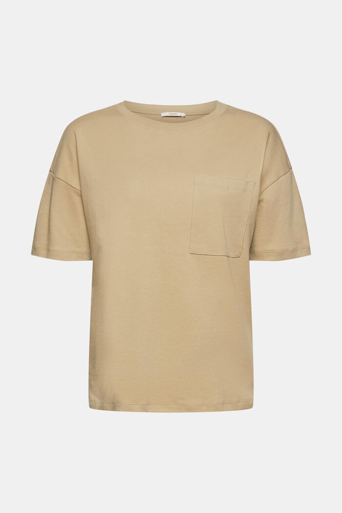 T-shirt with a breast pocket, PALE KHAKI, detail image number 6
