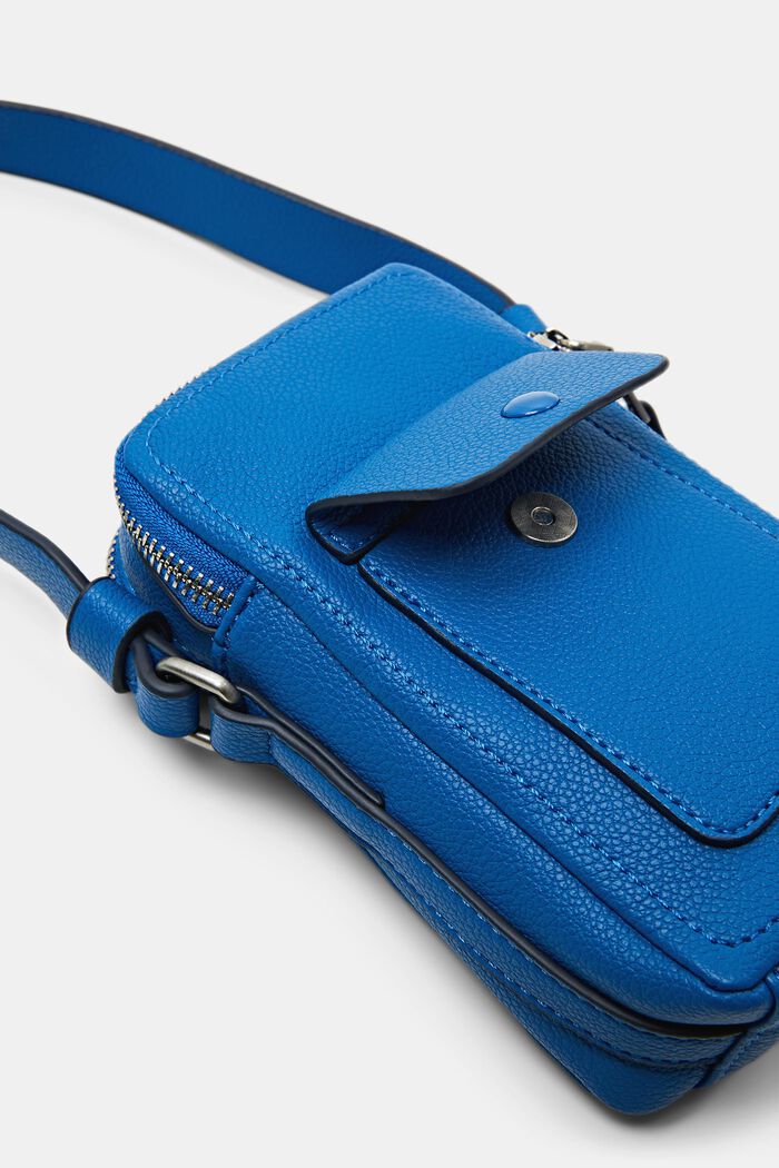 Faux Leather Phone Bag, BLUE, detail image number 1