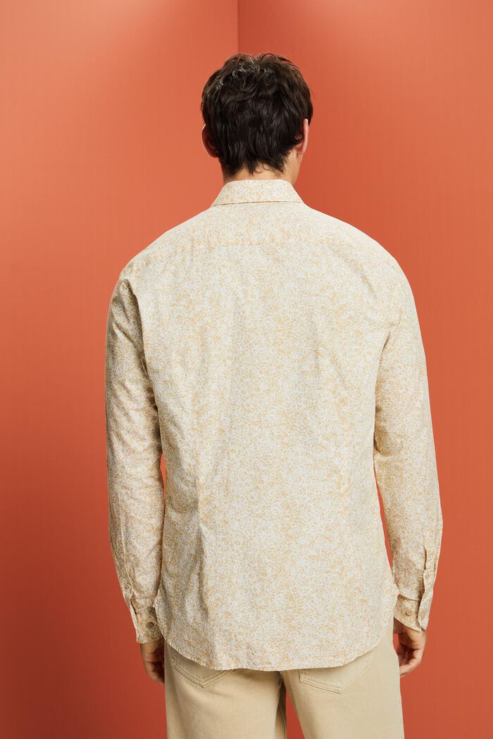 Patterned shirt, 100% cotton, SAND, detail image number 3