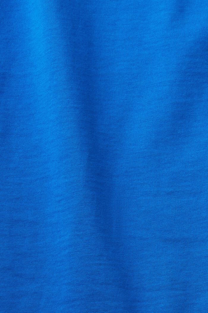Cotton t-shirt with heart-shaped logo, BLUE, detail image number 6