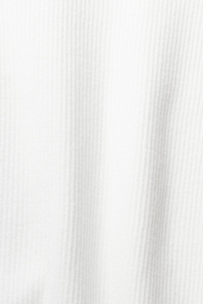 Roll neck ribbed viscose sweater, OFF WHITE, detail image number 5