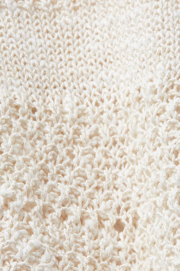 Mouline sleeveless jumper, cotton blend, ICE 4, detail image number 5