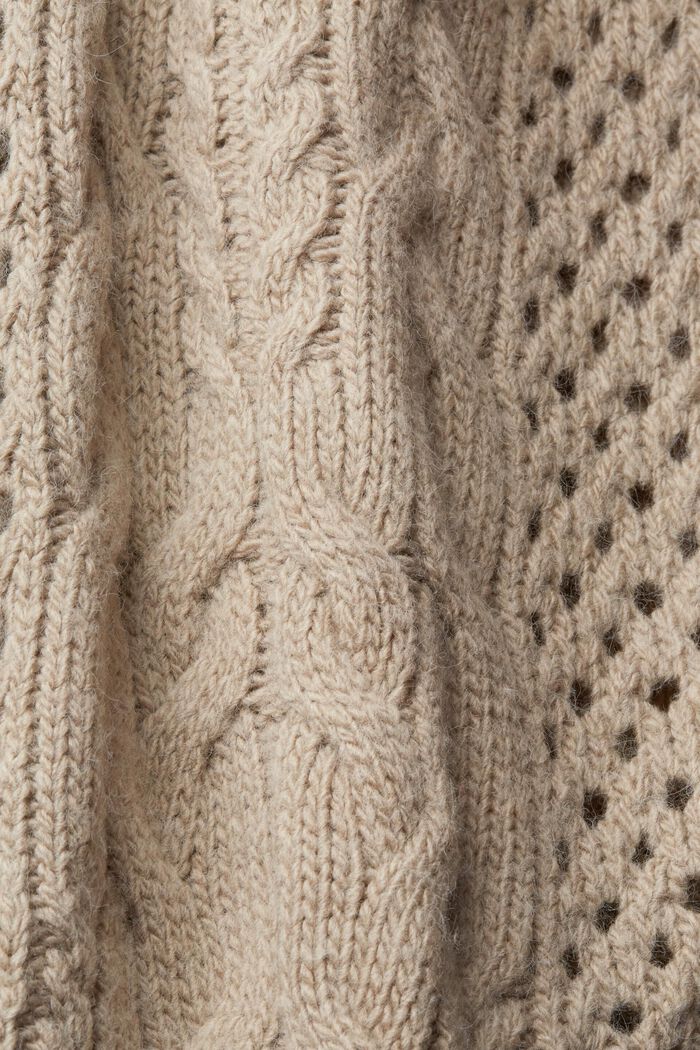 Cable knit jumper, LIGHT TAUPE, detail image number 4