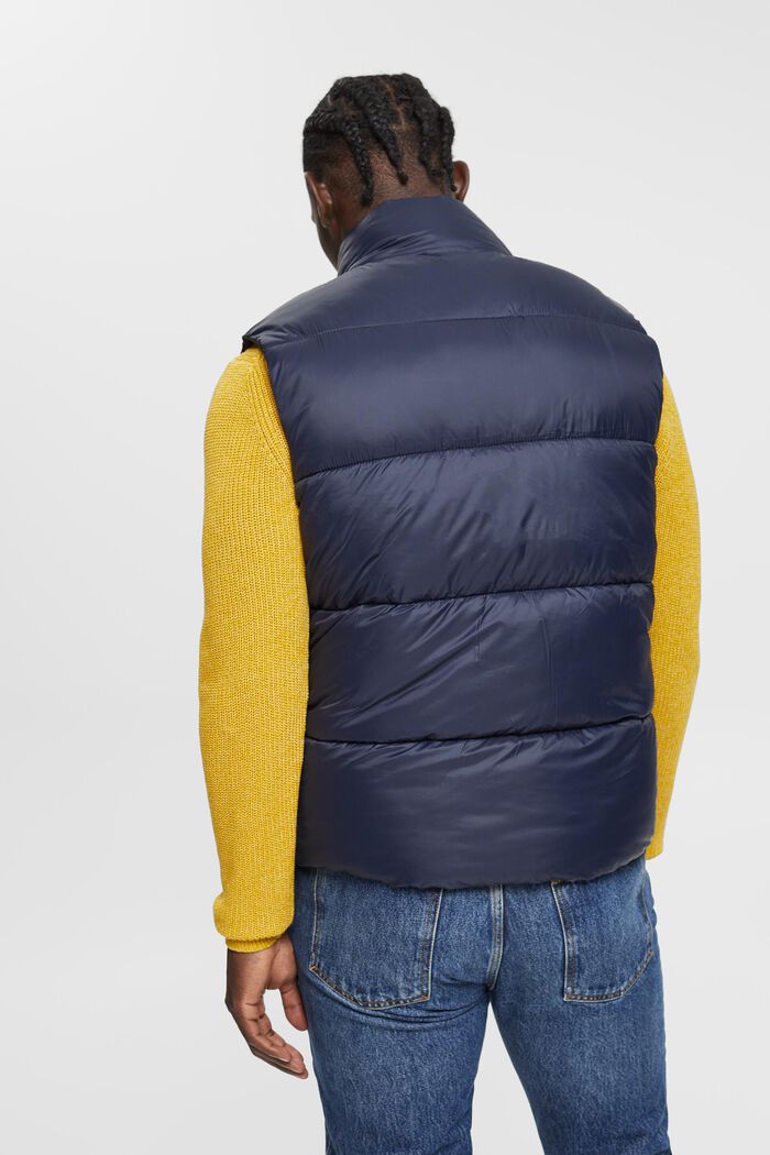 Quilted body warmer with high neck, NAVY, detail image number 3