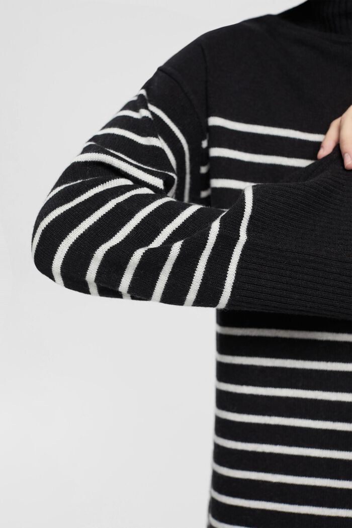 Knitted wool blend dress, LENZING™ ECOVERO™, BLACK, detail image number 2