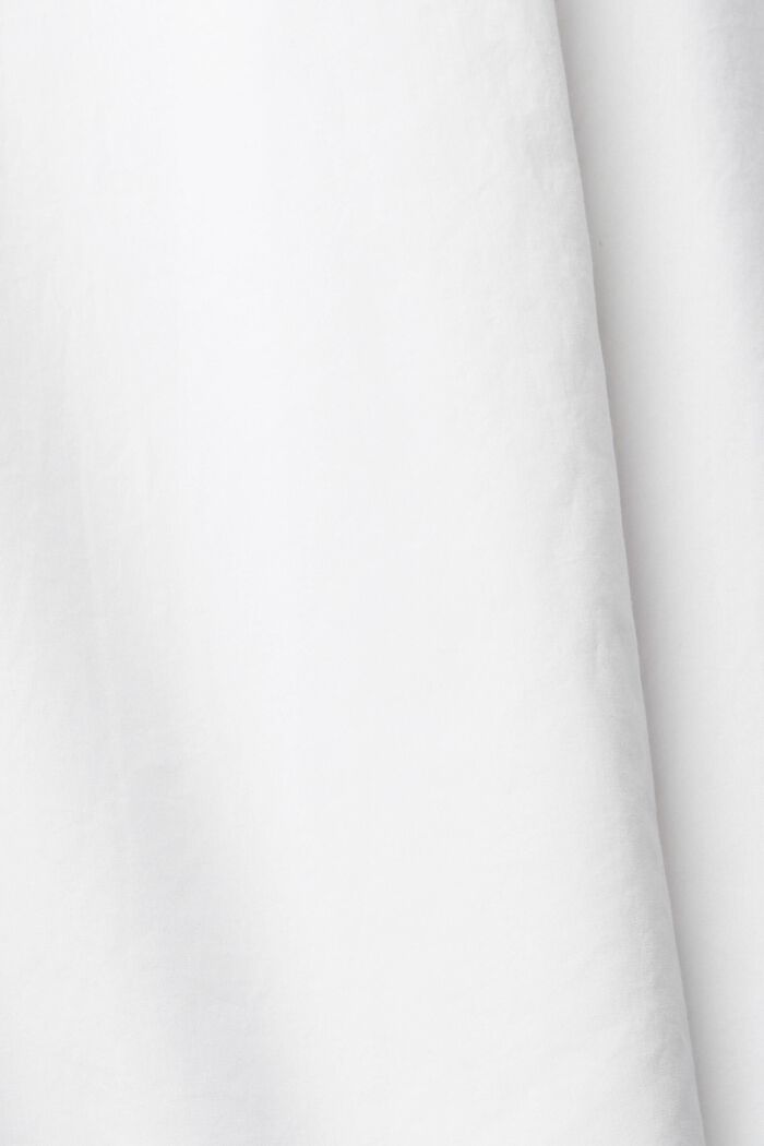 Oversized white cotton blouse, WHITE, detail image number 6