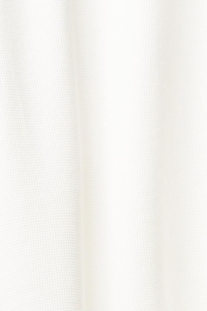 Waffle piqué long sleeve top, OFF WHITE, detail image number 5