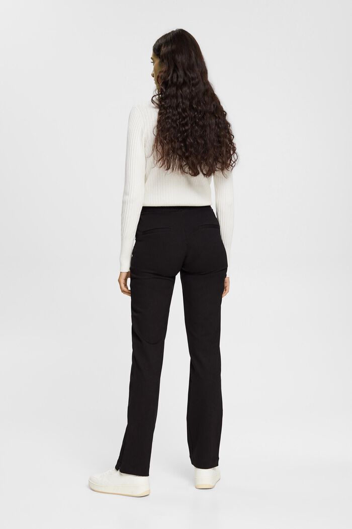 Split hem trousers with zip, BLACK, detail image number 3