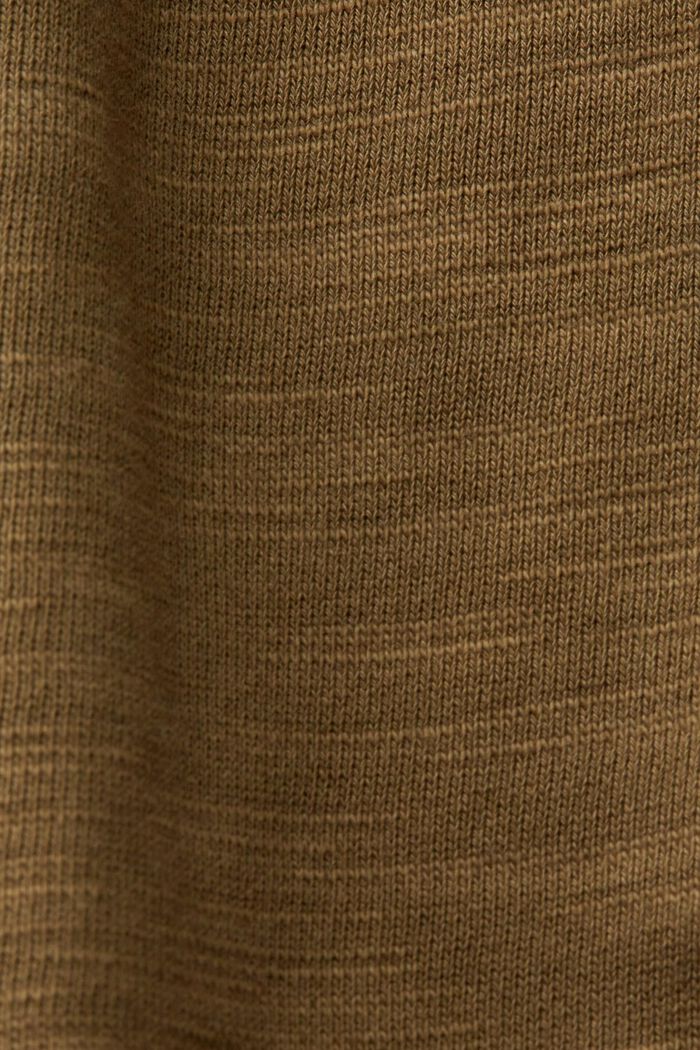 Zipper hoodie, 100% cotton, KHAKI GREEN, detail image number 5