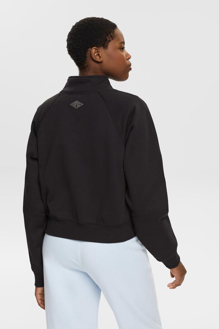 Half-zip sweatshirt, BLACK, detail image number 3
