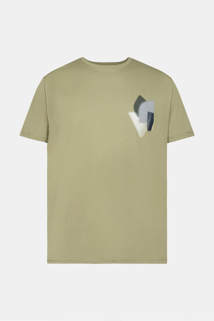 T-shirt with chest print, LIGHT KHAKI, detail image number 6