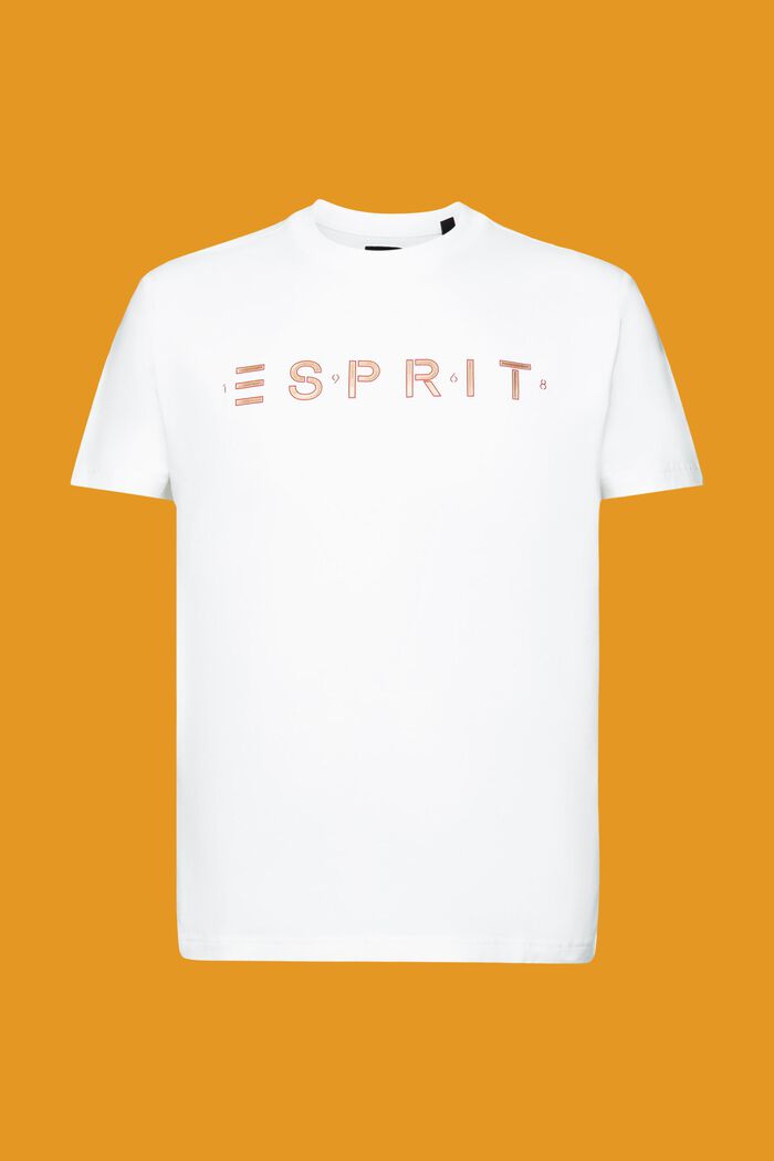 Cotton Jersey Logo T-Shirt, WHITE, detail image number 6