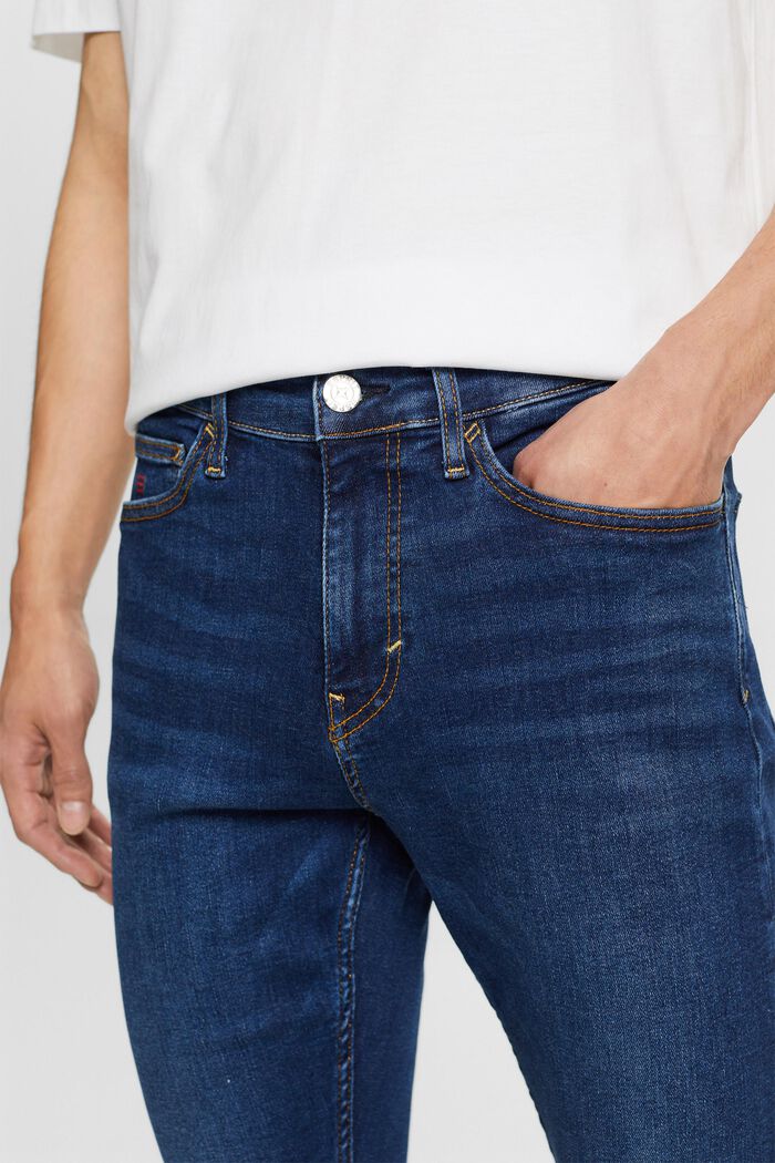 Mid-Rise Skinny Jeans, BLUE DARK WASHED, detail image number 2