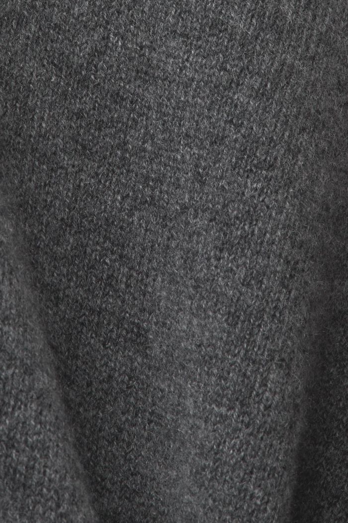 Cashmere Turtleneck Sweater, ANTHRACITE, detail image number 6