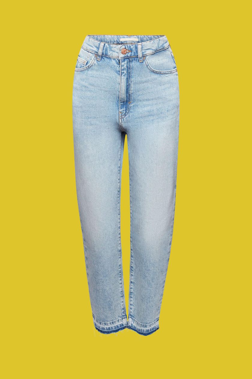 High-rise 90s fit frayed hem jeans