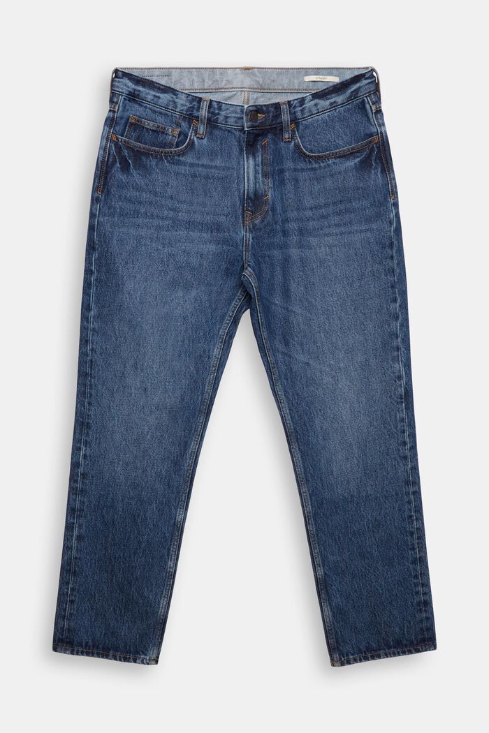 Straight-leg jeans made of sustainable cotton, BLUE DARK WASHED, detail image number 8