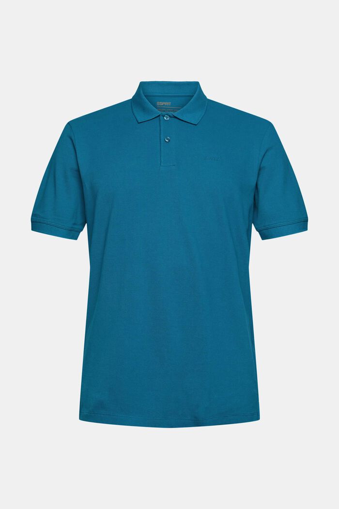 Pima cotton piqué polo shirt, PETROL BLUE, detail image number 6
